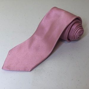 Pink 100% silk tie by lands end.